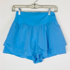 Yogalicious Blue Layered Athletic Shorts